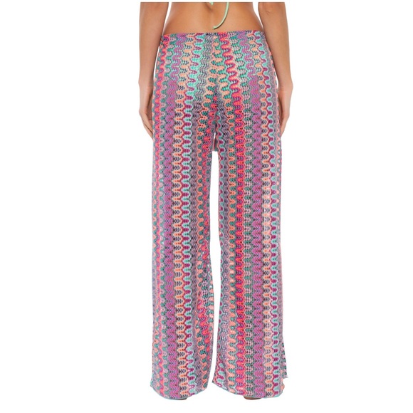 Becca Drawstring Side Slit Cover Up Pants NWT Small - Picture 2 of 6